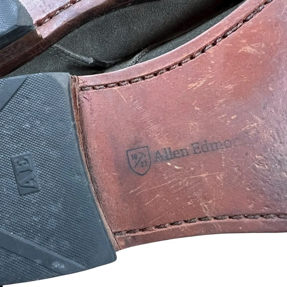 Allen Edmonds Barrett Gray Suede Cap Toe‎ Dress Shoes Men’s 9.5 D